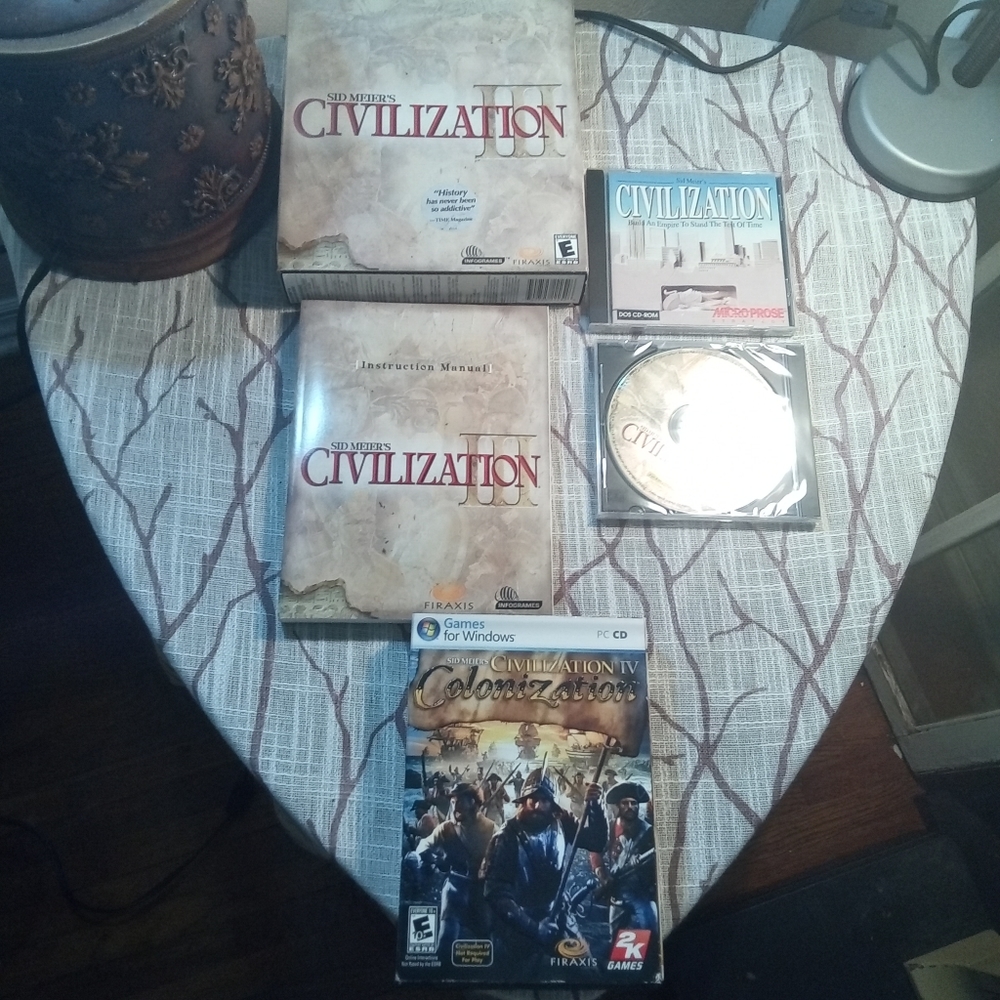 SOLD New Sealed Sid Meiers Civilization 1 2 and 3 Pc Games - Picture 1 of 2